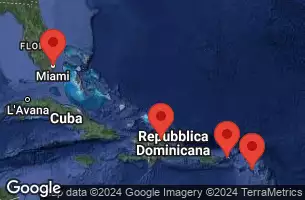 MIAMI, FLORIDA, AT SEA, PUERTO PLATA, DOMINICAN REP, CHARLOTTE AMALIE, ST. THOMAS, BASSETERRE, ST. KITTS