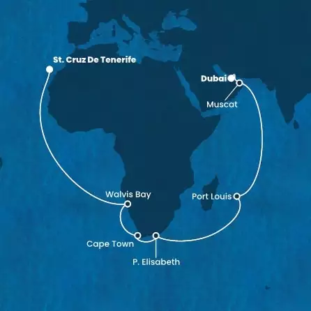 Canary Islands, Namibia, South Africa, Mauritius, Oman, United Arab Emirates