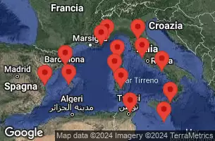 Spagna, Monaco, Francia, Italia, Malta, Tunisia