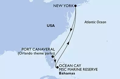 New York,Port Canaveral,Ocean Cay,New York