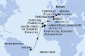 Maceio,Santa Cruz de Tenerife,Arrecife de Lanzarote,Puerto del Rosario,Funchal,Ibiza,Tarragona,Marseille,Genoa