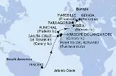 Maceio,Santa Cruz de Tenerife,Arrecife de Lanzarote,Puerto del Rosario,Funchal,Ibiza,Tarragona,Marseille,Genoa