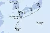 Tokyo,Busan,Sasebo,Kagoshima,Naha