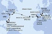 New York,Port Canaveral,Ocean Cay,Nassau,New York,Halifax,Ponta Delgada,Ponta Delgada,Lisbon,Cadiz,Gibraltar,Palma de Mallorca,Marseille,Barcelona