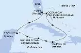 Miami,Ocean Cay,Falmouth,George Town,Cozumel,Miami